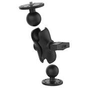 RAM Mount RAM Double Ball Mount w/1/4" - 20 Male Thread - Short Arm [RAM - 101AU - B], Surface Mount, RAM Mounting Systems, , , at Festive Water Paddlesports