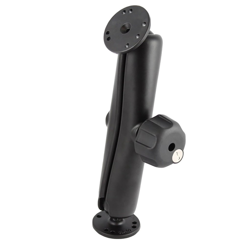 RAM Mount RAM Double Ball Mount w/Key Lock Knob [RAM - 101U - DL], Surface Mount, RAM Mounting Systems, , , at Festive Water Paddlesports