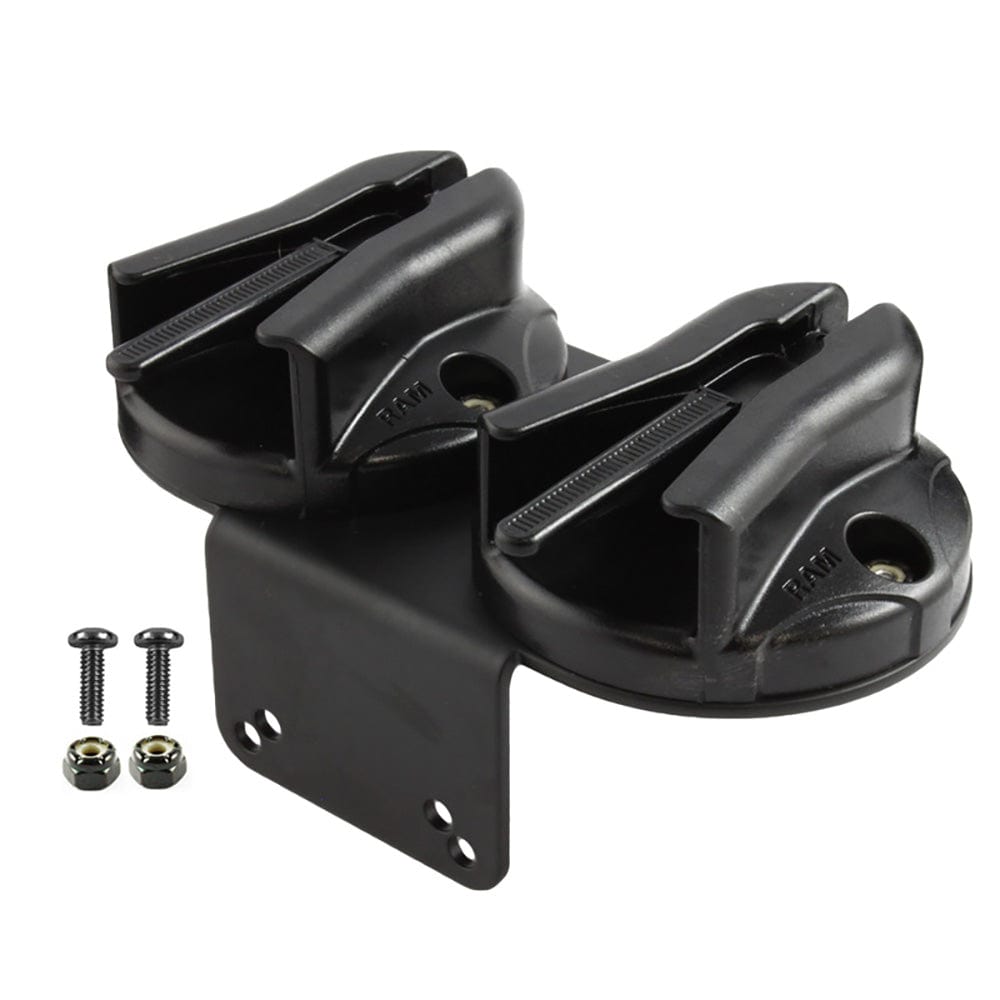 RAM Mount RAM Double Microphone Clip w/90 - Degree Bracket f/RAM Tough - Box [RAM - VC - MC2], Vehicle Mounts, RAM Mounting Systems, , , at Festive Water Paddlesports