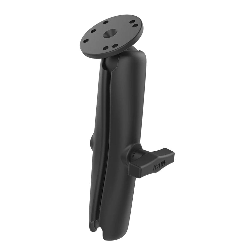 RAM Mount RAM Double Socket Arm w/Round Ball Plate - C Size Long [RAM - 103U - D], Surface Mount, RAM Mounting Systems, , , at Festive Water Paddlesports