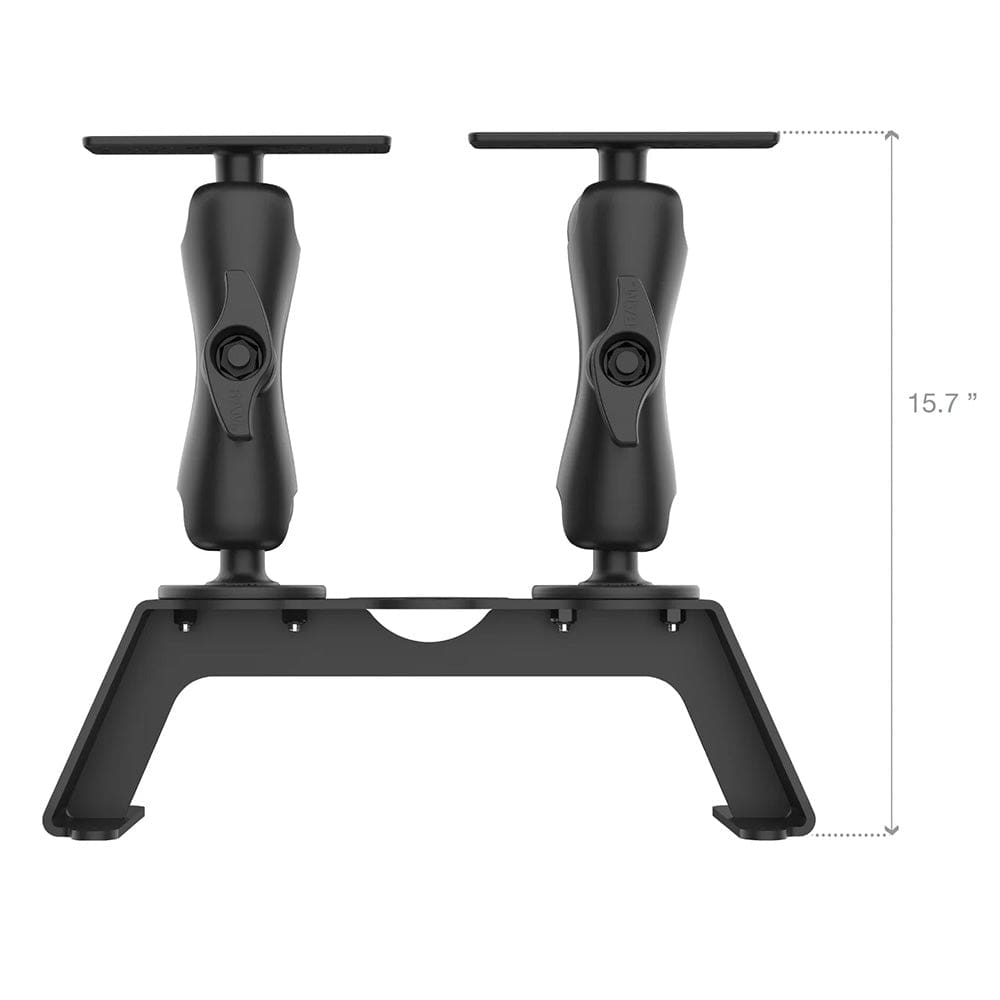 RAM Mount RAM Fishfinder Deck Kit w/Dual Marine Electronic Mount [RAM - FF1 - D - 115 - 2], Marine Electronics Mounts, RAM Mounting Systems, , , at Festive Water Paddlesports