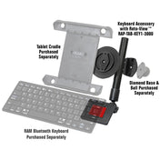 RAM Mount RAM Keyboard Accessory f/Tablets w/RAM Roto - View [RAP - TAB - KB1 - 300U], Tablet Mounts, RAM Mounting Systems, , , at Festive Water Paddlesports