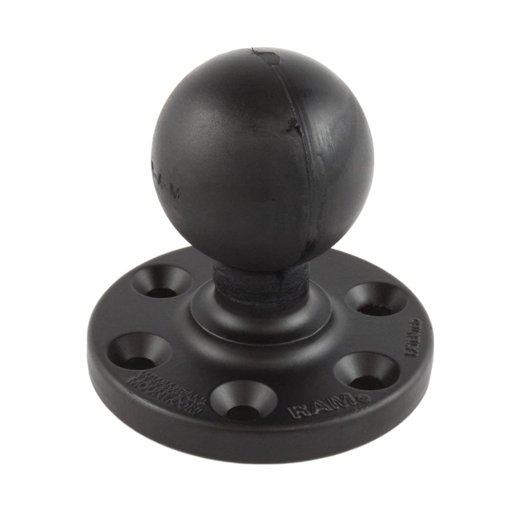 RAM Mount RAM Large Round Plate w/6 - Hole Pattern Ball [RAM - D - 202U - SYM1], D Size, RAM Mounting Systems, , , at Festive Water Paddlesports