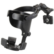 RAM Mount RAM Level Cup XL with Torque 3/4" 1" Diameter Rail Base and Short Arm [RAM - B - 408 - 75 - 1 - A - 417U], Drink Cup Mounts, RAM Mounting Systems, , , at Festive Water Paddlesports