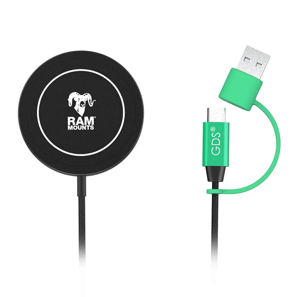 RAM Mount RAM Qi2 15W Wireless Charger [RAM - GDS - CHARGE - W2M], Cell Phone Mounts, RAM Mounting Systems, , , at Festive Water Paddlesports