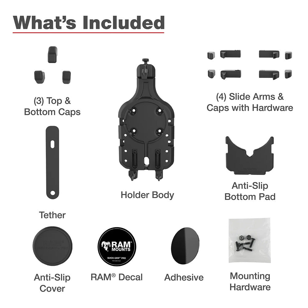 Ram Mount RAM Quick-Grip Pro Phone Holder [RAM-HOL-PD5U], C Size, RAM Mounting Systems, at Festive Water Paddlesports