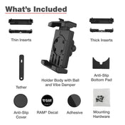 Ram Mount RAM Quick-Grip Pro XL Phone Holder w/Ball Vibration Damper [RAM-HOL-PD7BVU], Cell Phone Mounts, RAM Mounting Systems, at Festive Water Paddlesports