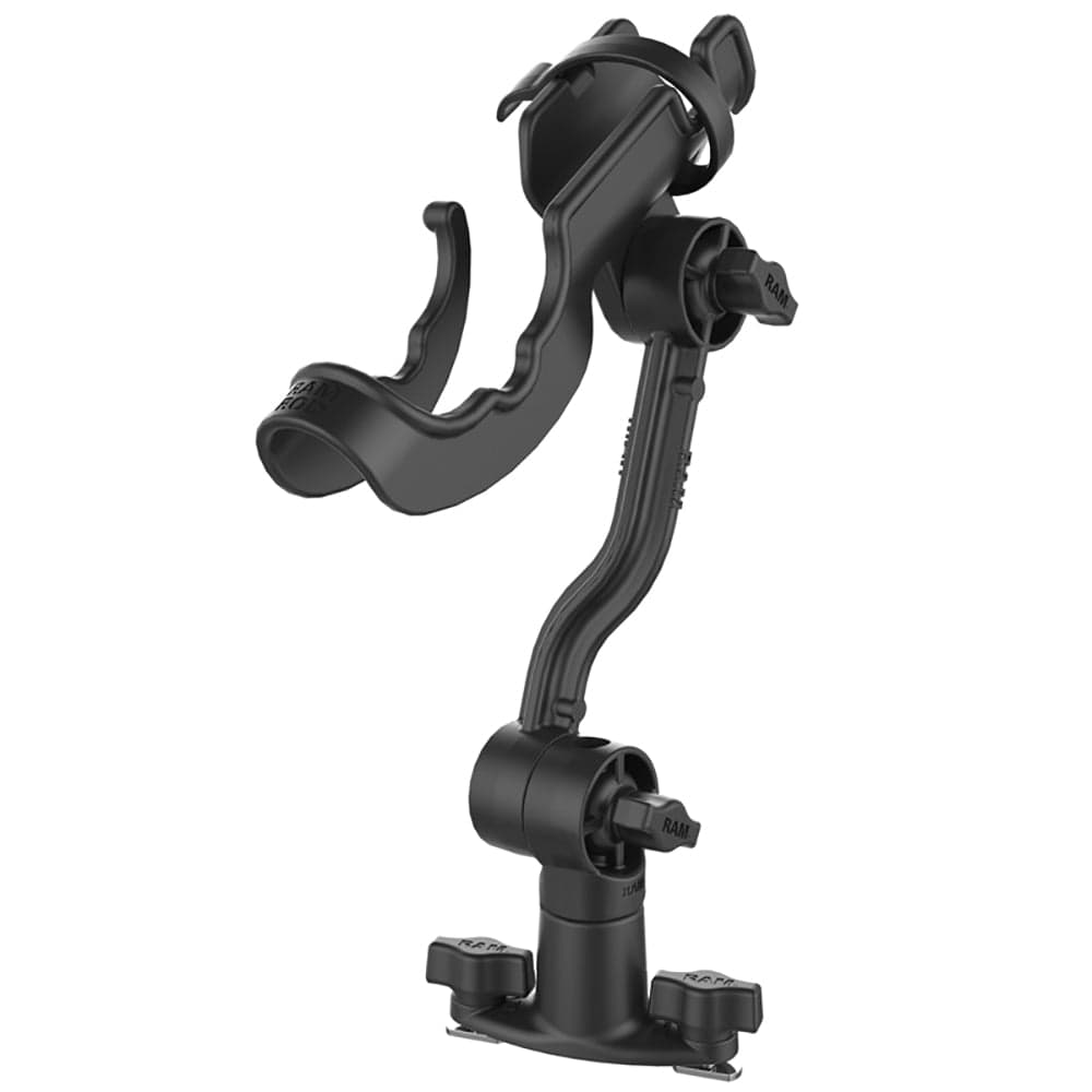 RAM Mount RAM - ROD Rod Holder with Spline Post, Extension Arm and Track Base [RAP - 114 - PA - 421], Fishing Rod Holders, RAM Mounting Systems, , , at Festive Water Paddlesports