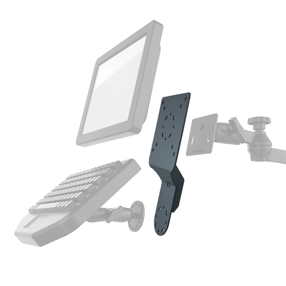 RAM Mount RAM Standard Heavy Duty Accessory/Display Bracket [RAM - DIS - 103 - 1AU], Swing Arm Mounts, RAM Mounting Systems, , , at Festive Water Paddlesports