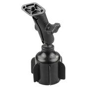 RAM Mount RAM Stubby Cup Holder Mount w/Diamond Plate [RAP - B - 299 - 4 - 238U], Vehicle Mounts, RAM Mounting Systems, , , at Festive Water Paddlesports