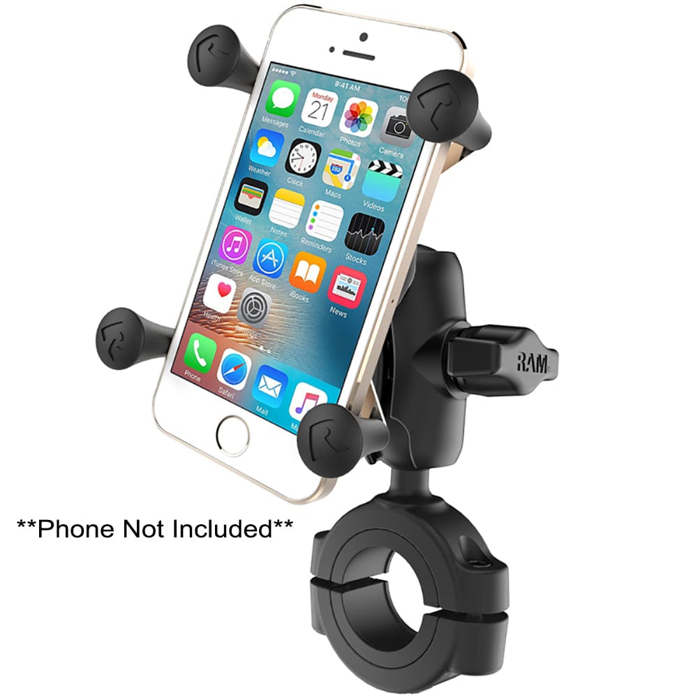 Rail Base with B Size 1" Ball, Short Arm and X - Grip for Phones [RAM - B - 408 - 112 - 15 - A - UN7U], Cell Phone Mounts, RAM Mounting Systems, , , at Festive Water Paddlesports