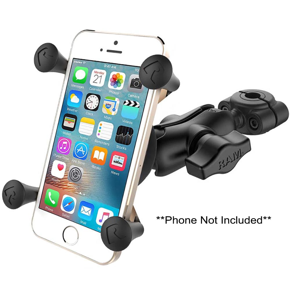 8" Diameter Mini Rail Base with 1" Ball, Short Arm and X - Grip for Phones [RAM - B - 408 - 37 - 62 - A - UN7U], Cell Phone Mounts, RAM Mounting Systems, , , at Festive Water Paddlesports