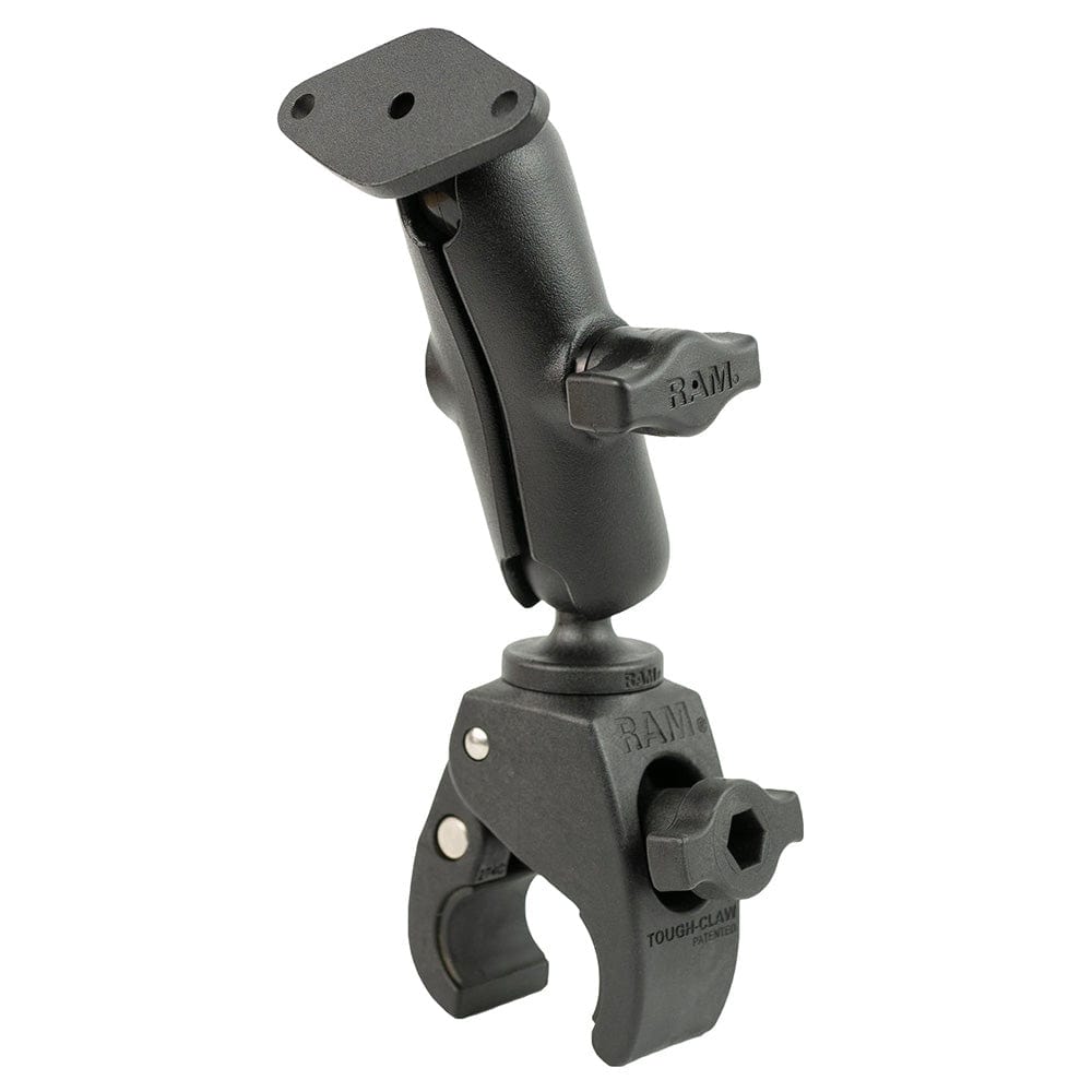 RAM Mount RAM Tough - Claw Small Clamp Mount w/Diamond Plate [RAM - B - 400 - 238U], Rail/Handle Bar Mounts, RAM Mounting Systems, , , at Festive Water Paddlesports