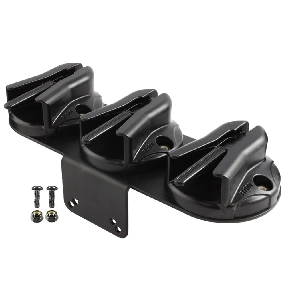 RAM Mount RAM Triple Microphone Clip w/90 - Degree Bracket f/RAM Tough - Box [RAM - VC - MC3], Vehicle Mounts, RAM Mounting Systems, , , at Festive Water Paddlesports