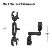 RAM Mount RAM Trolling Motor Stabilizer w/Tough - Claw 1 - 1.6 Clamp Bases [RAP - 404 - 404U], Trolling Motor Accessories, RAM Mounting Systems, , , at Festive Water Paddlesports