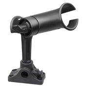 RAM Mount RAM Tube Jr. Fishing Rod Holder, Standard 4" Length Post Spline & Combo Bulkhead/Flat Surface Base w/Plunger [RAP - 390 - SBMPU], Rod Holders, RAM Mounting Systems, , , at Festive Water Paddlesports