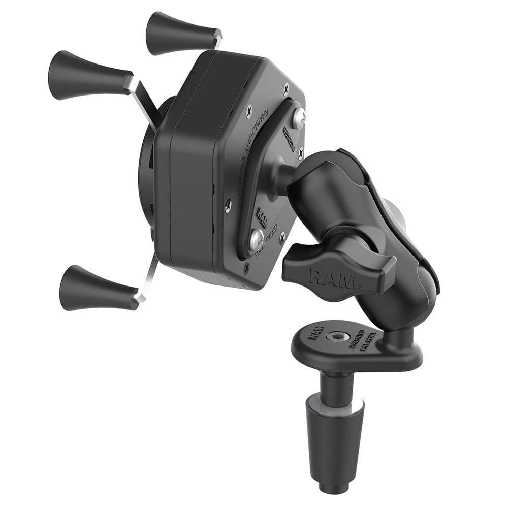 RAM Mount RAM X - Grip Phone Mount w/Vibe - Safe Fork Stem Base - Short [RAM - B - 176 - A - UN7 - 462], Cell Phone Mounts, RAM Mounting Systems, , , at Festive Water Paddlesports