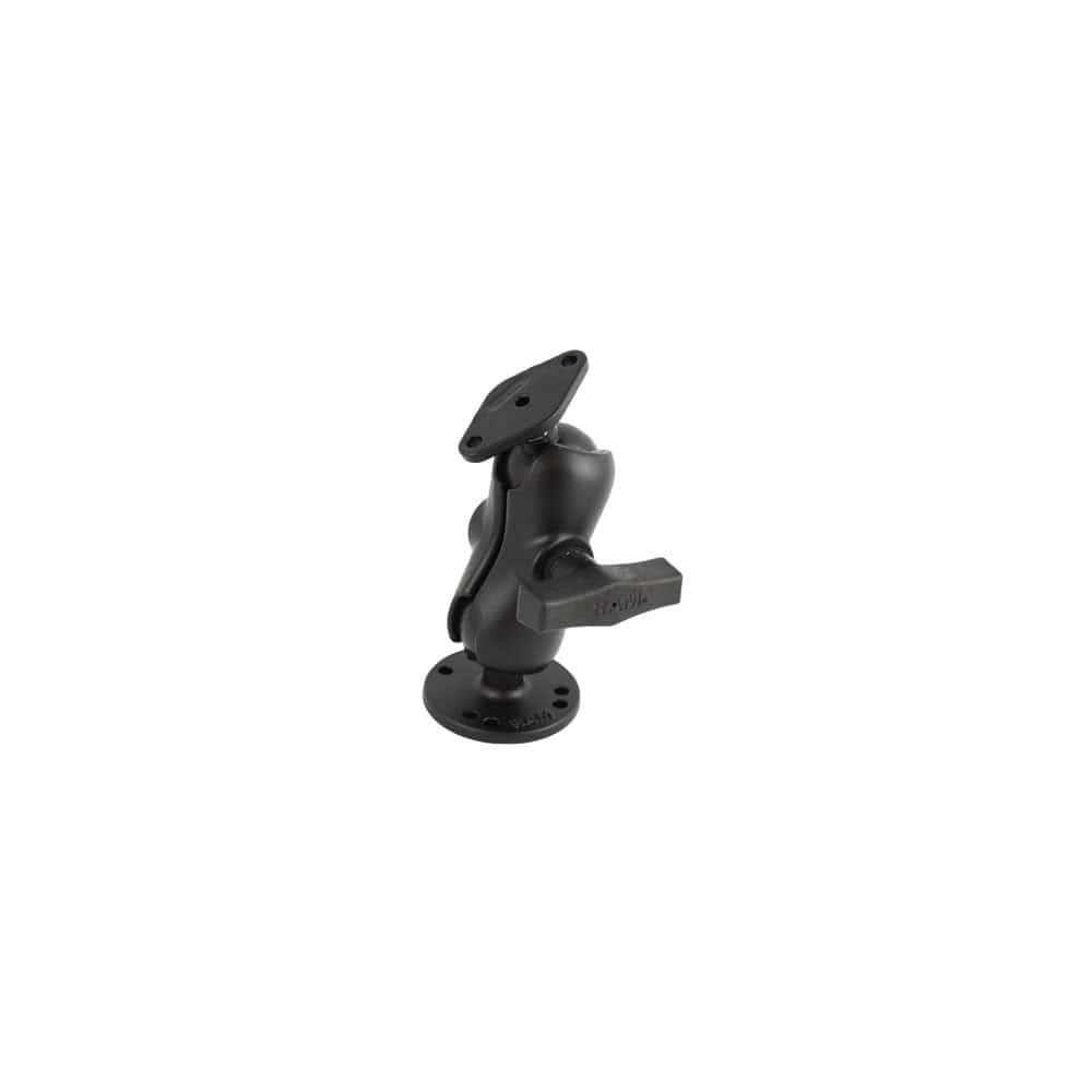RAM Mount Screw Down Surface Mount Short Arm 1.5" Ball [RAM - 138U - B], Surface Mount, RAM Mounting Systems, , , at Festive Water Paddlesports