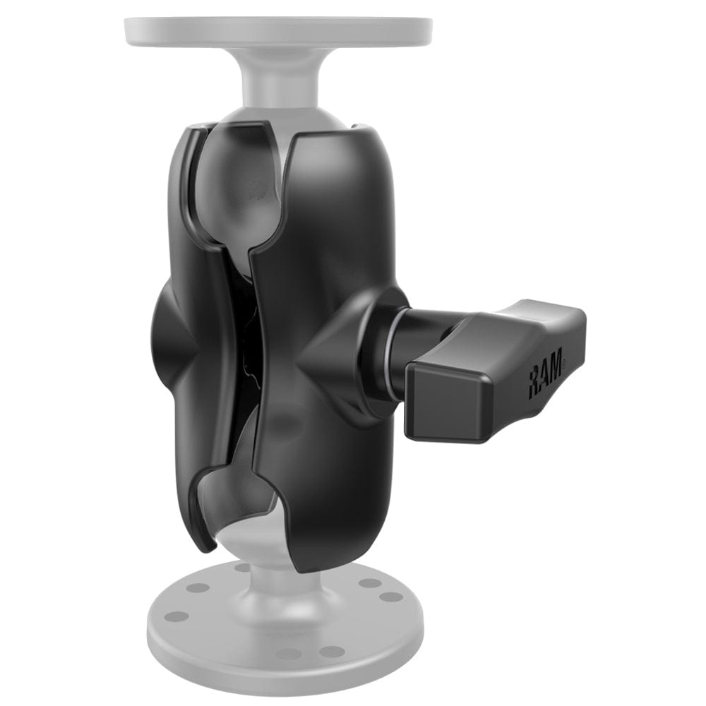 RAM Mount Short Double Socket Arm f/1.5" Ball [RAM - 201U - B], GPS - Accessories, RAM Mounting Systems, , , at Festive Water Paddlesports