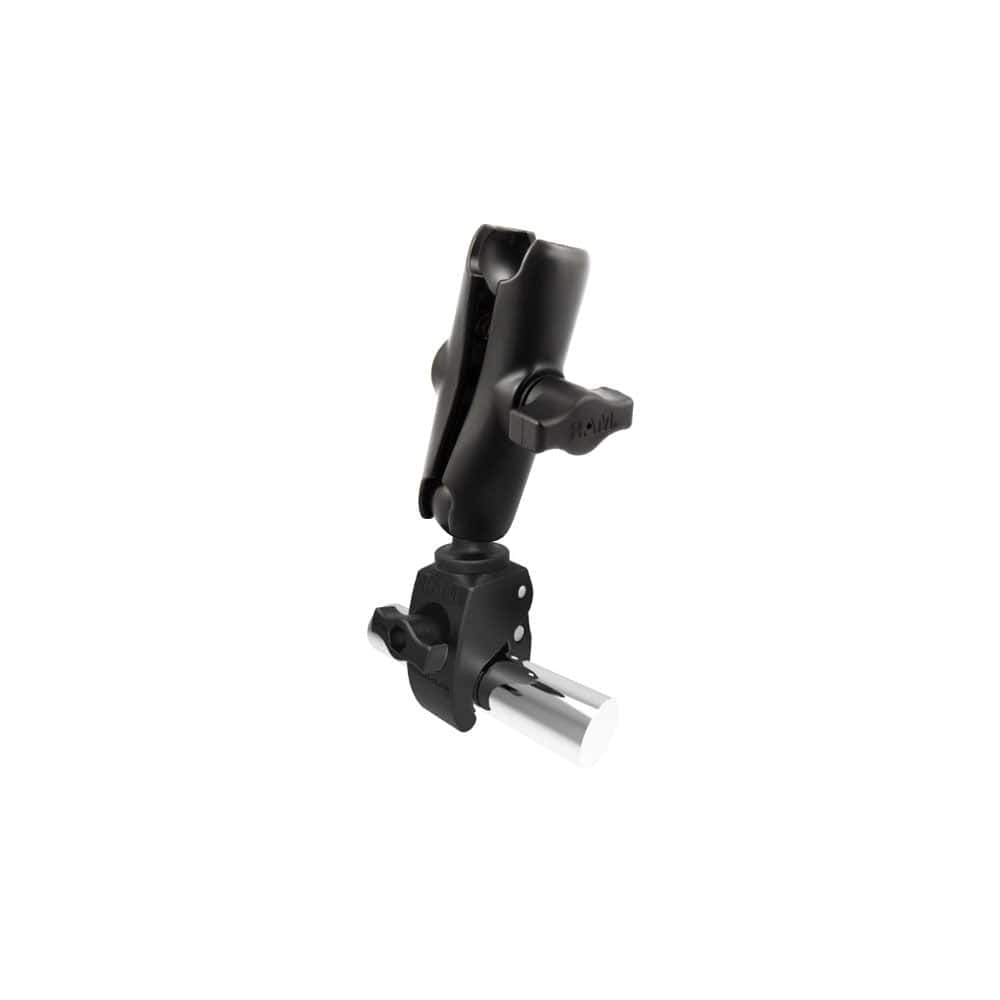 RAM Mount Small Tough - Claw Base w/ 1" Diameter Double Socket Arm [RAP - B - 400 - 201U], Rail/Handle Bar Mounts, RAM Mounting Systems, , , at Festive Water Paddlesports