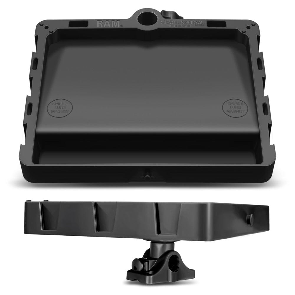 RAM Mount STACK - N - STOW Bait Board w/Combination Bulkhead/Flat Surface Base & Plunger [RAP - 395 - BMPU], Accessories, RAM Mounting Systems, , , at Festive Water Paddlesports