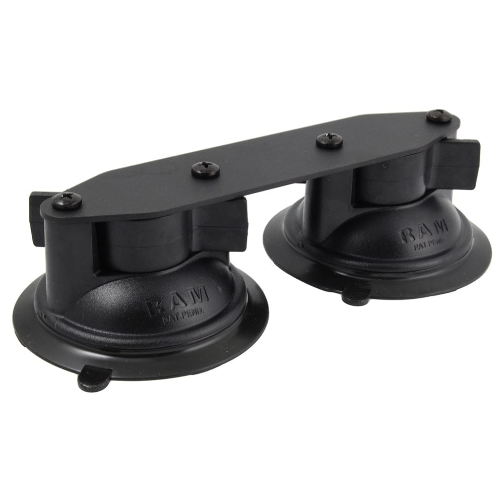 RAM Mount Straight Double Suction Cup Base [RAM - B - 189B - FRO1U], Suction Cup Mounts, RAM Mounting Systems, , , at Festive Water Paddlesports