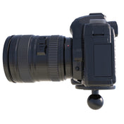 RAM Mount Strap Clamp Roll Bar Mount w/Standard Length Double Socket Arm & 2.5" Round Base w/1/4" - 20 Male Threaded Post [RAM - B - 149Z - 2 - 202AU], Rail/Handle Bar Mounts, RAM Mounting Systems, , , at Festive Water Paddlesports