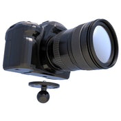 RAM Mount Strap Clamp Roll Bar Mount w/Standard Length Double Socket Arm & 2.5" Round Base w/1/4" - 20 Male Threaded Post [RAM - B - 149Z - 2 - 202AU], Rail/Handle Bar Mounts, RAM Mounting Systems, , , at Festive Water Paddlesports