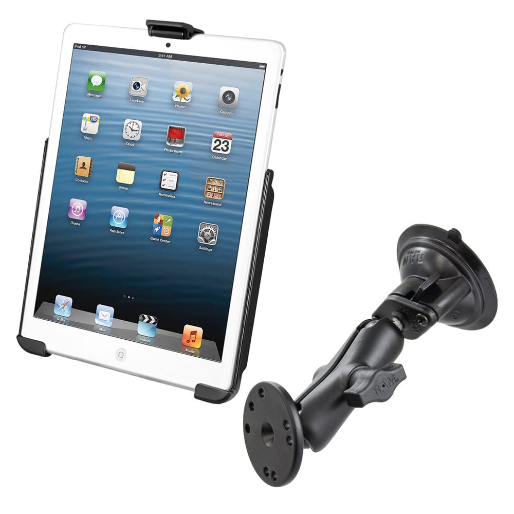 RAM Mount Suction Cup Mount w/Apple iPad mini EZ - ROLL'R Cradle [RAM - B - 166 - AP14U], iPad/iPhone/iPod Mounts, RAM Mounting Systems, , , at Festive Water Paddlesports