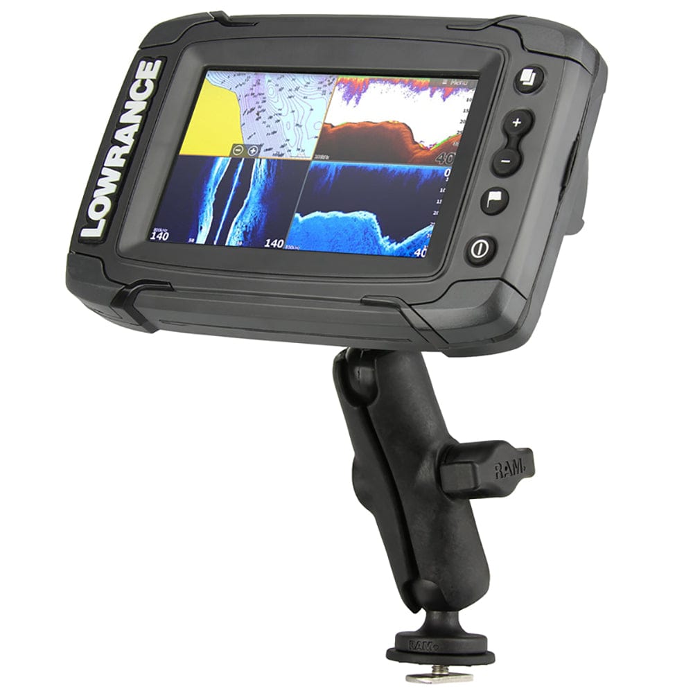 Ram Mount Track Ball Mount f/Lowrance Elite, Hook Mark - 4 Series Fishfinders [RAP - B - 202 - LO11 - 354 - TRA1], Marine Electronics Mounts, RAM Mounting Systems, , , at Festive Water Paddlesports