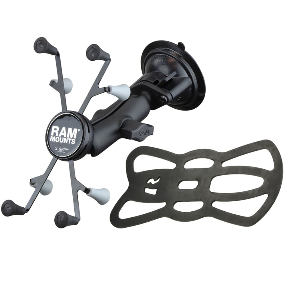RAM Mount Twist Lock Suction Cup Base w/Universal X - Grip II [RAM - B - 166 - UN8U], Vehicle Laptop Mounts, RAM Mounting Systems, , , at Festive Water Paddlesports