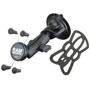 RAM Mount Twist Lock Suction Cup Mount w/Universal X - Grip Cell Phone Holder [RAM - B - 166 - UN7U], Suction Cup Mounts, RAM Mounting Systems, , , at Festive Water Paddlesports