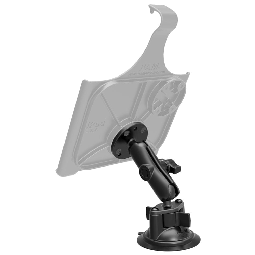 RAM Mount Twist Lock Suction Cup w/Round Base Adapter [RAM - B - 166 - 202U], Suction Cup Mounts, RAM Mounting Systems, , , at Festive Water Paddlesports