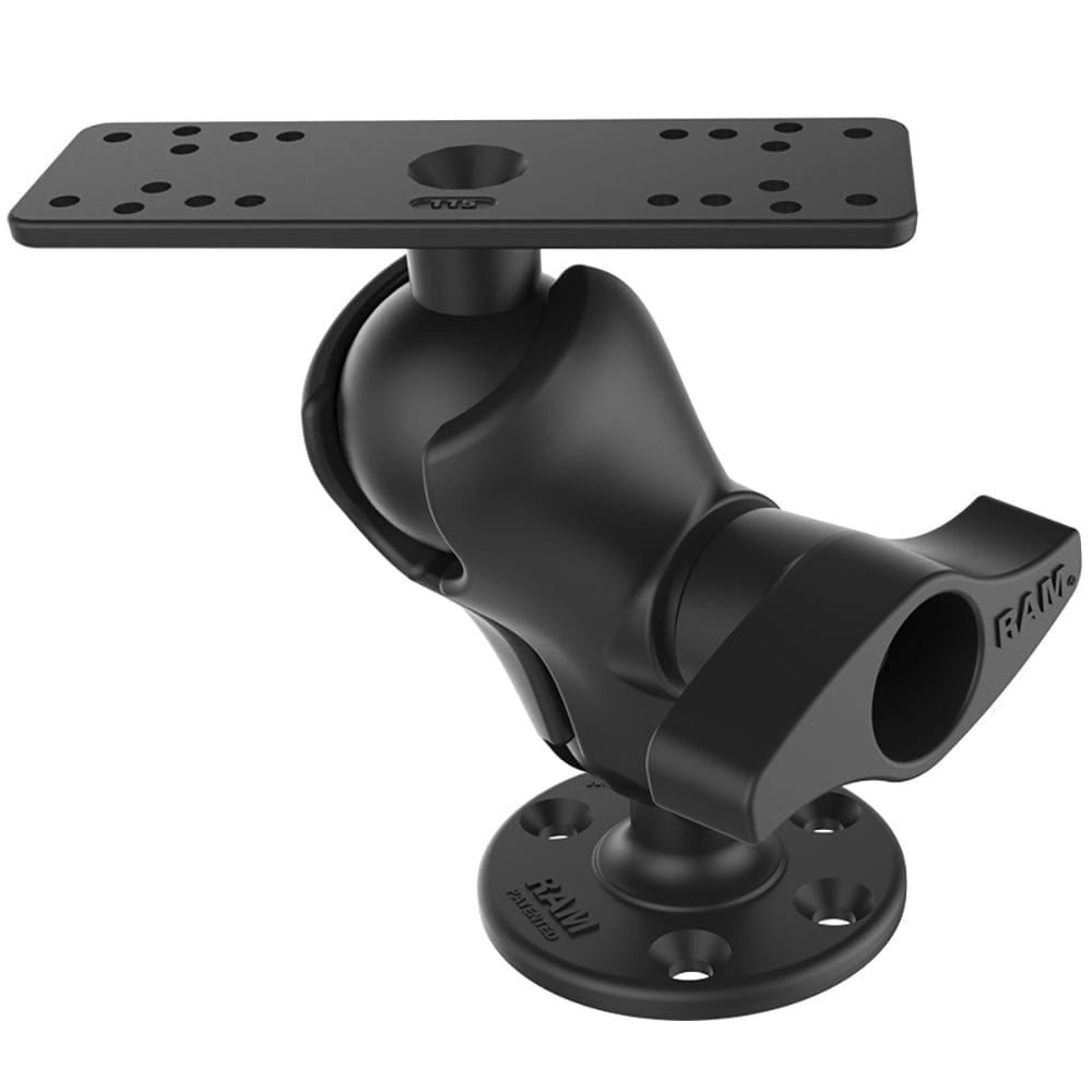 Ram Mount Universal D Size Ball Mount with Short Arm for 9" - 12" Fishfinders and Chartplotters [RAM - D - 115 - C], Marine Electronics Mounts, RAM Mounting Systems, , , at Festive Water Paddlesports