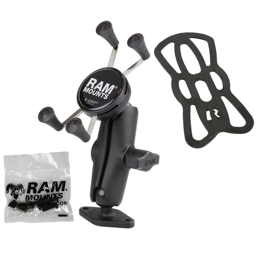 RAM Mount Universal X - Grip Holder Diamond Base Surface Mount [RAM - B - 102 - UN7U], Surface Mount, RAM Mounting Systems, , , at Festive Water Paddlesports