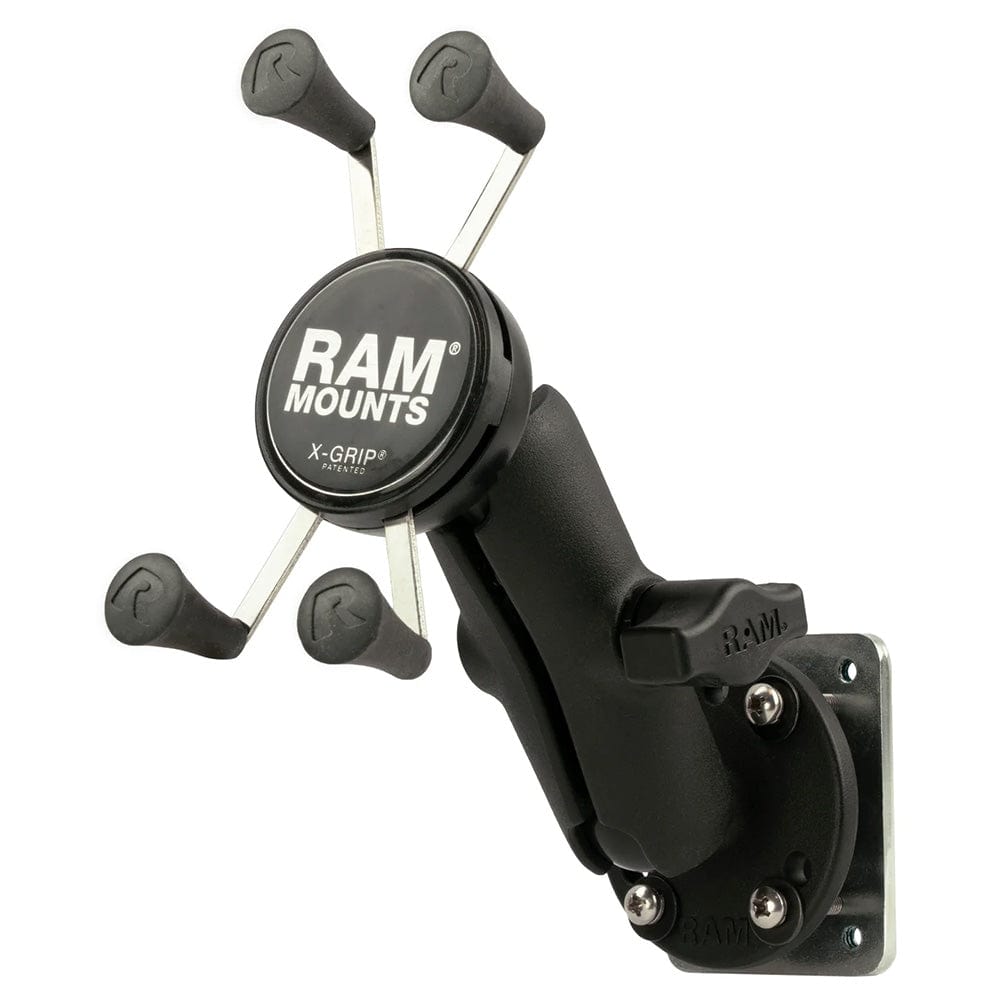 RAM Mount X - Grip Phone Mount w/Drill - Down Base Backer Plate [RAM - B - 138 - UN7 - 225B2U], Surface Mount, RAM Mounting Systems, , , at Festive Water Paddlesports