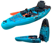 Rapido 10.8ft Fin Drive Modular Fishing Kayak, Fishing Kayak, ReelYaks, Blue Black Camo in 10 - 12 weeks at Festive Water Paddlesports