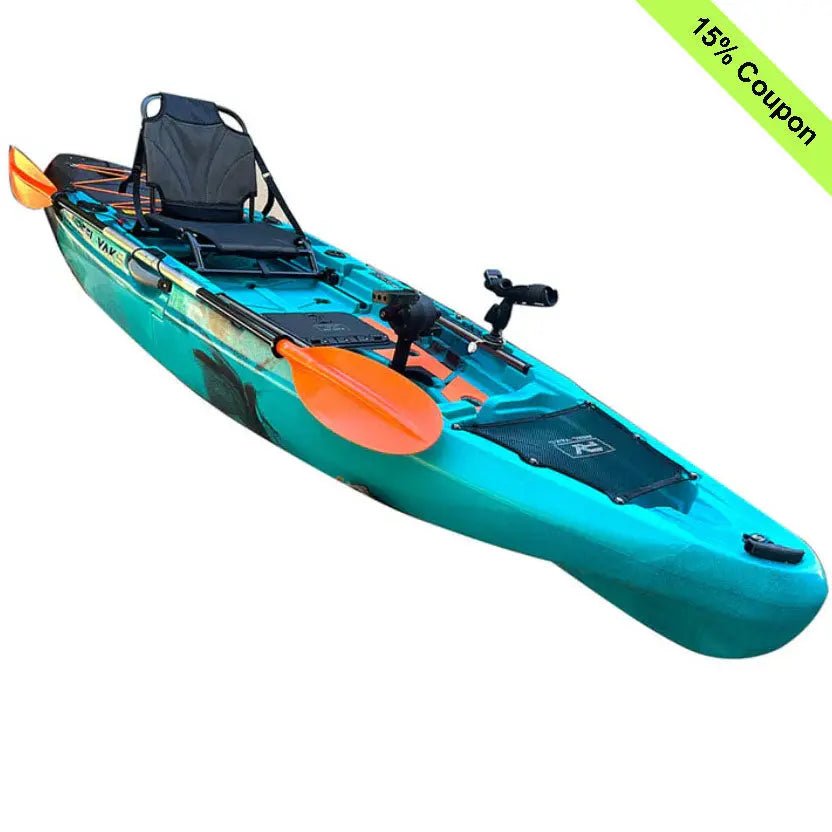 Rapido 10.8ft Propeller Drive Modular Fishing Kayak, Fishing Kayak, ReelYaks, Blue Black in 1 - 2 weeks at Festive Water Paddlesports