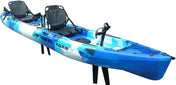 Raptor 14ft Tandem | Fin & Prop Drive | Modular Fishing Kayak, Fishing Kayak, ReelYaks, Blue Camo in 10 - 12 weeks at Festive Water Paddlesports