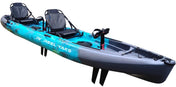 Raptor 14ft Tandem | Fin & Prop Drive | Modular Fishing Kayak, Fishing Kayak, ReelYaks, Cyan Gray 1 - 2 weeks at Festive Water Paddlesports