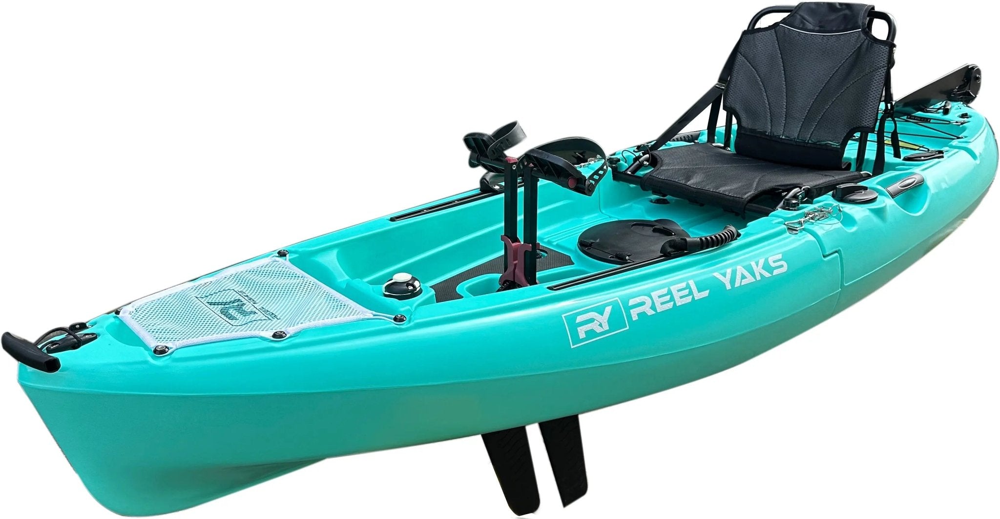 Raptor 9.5ft Fin Drive Modular Fishing Kayak, Fishing Kayak, ReelYaks, Aqua in 8 - 12 weeks at Festive Water Paddlesports