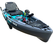 Raptor 9.5ft Fin Drive Modular Fishing Kayak, Fishing Kayak, ReelYaks, Cyan Gray in 1 - 2 weeks at Festive Water Paddlesports