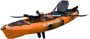 Raptor 9.5ft Fin Drive Modular Fishing Kayak, Fishing Kayak, ReelYaks, Orange Black in 8 - 12 weeks at Festive Water Paddlesports