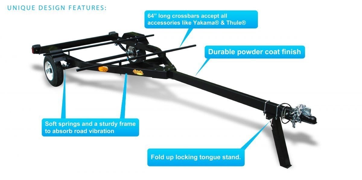 Right On Multi - Sport Trailer 72" Crossbars, Trailer, Right On, , , at Festive Water Paddlesports