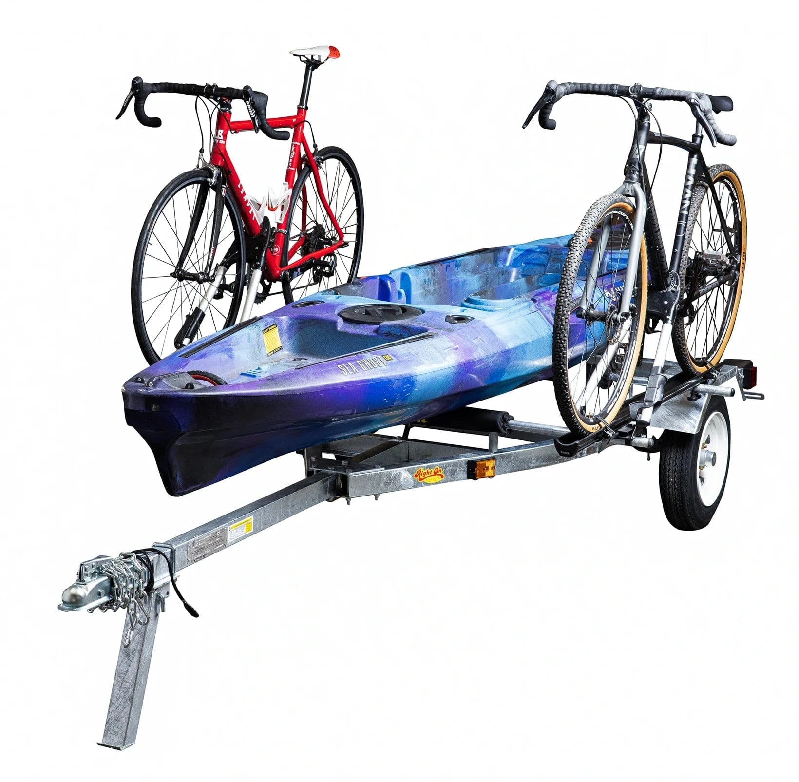 Right On Ruff - Sport Galvanized Kayak Trailer, Trailer, Right On, , , at Festive Water Paddlesports