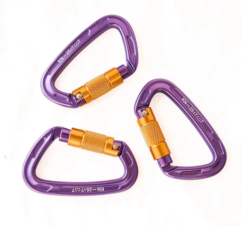 River Station Carabiner - 3 Pack, Rescue, River Station Gear, Purple/Gold, , at Festive Water Paddlesports
