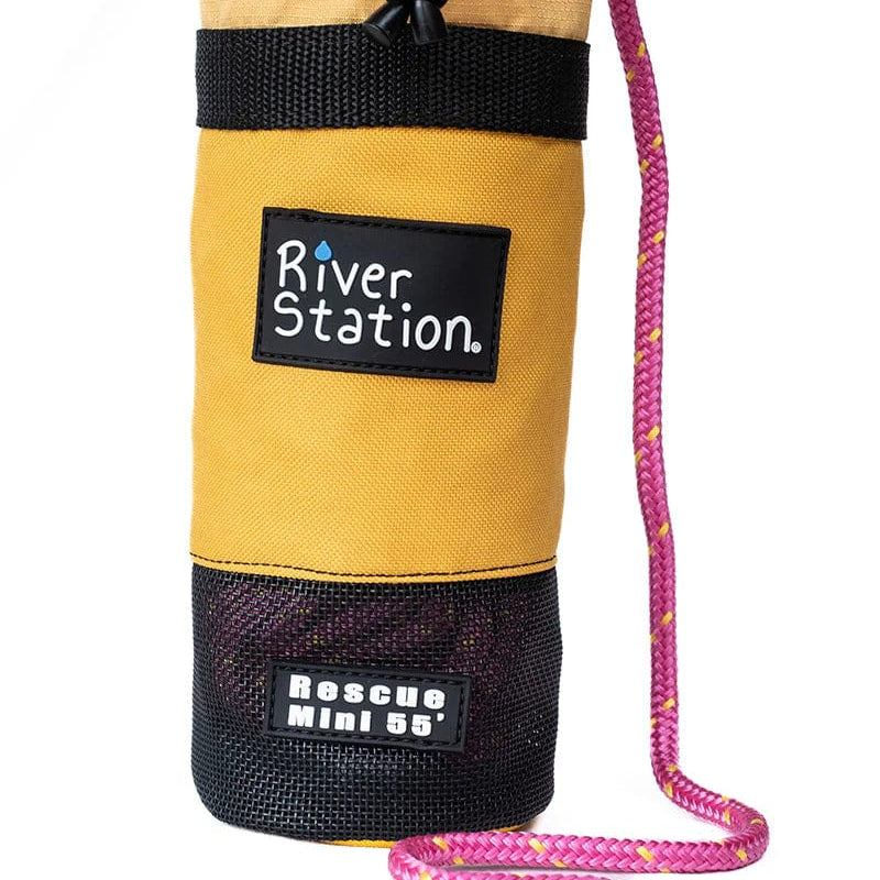 Packraft Throw bag, Throw Bag, River Station Gear, Purple Bag, Yellow Rope, at Festive Water Paddlesports