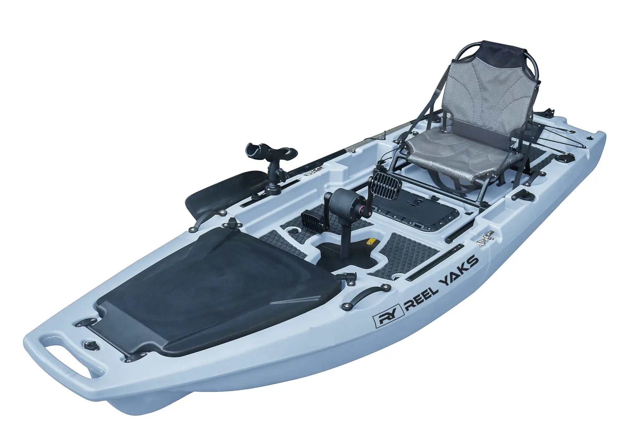 Rocket 9.8ft Propeller Drive Modular Fishing Kayak, Fishing Kayak, ReelYaks, Platinum in 8 - 11 weeks at Festive Water Paddlesports