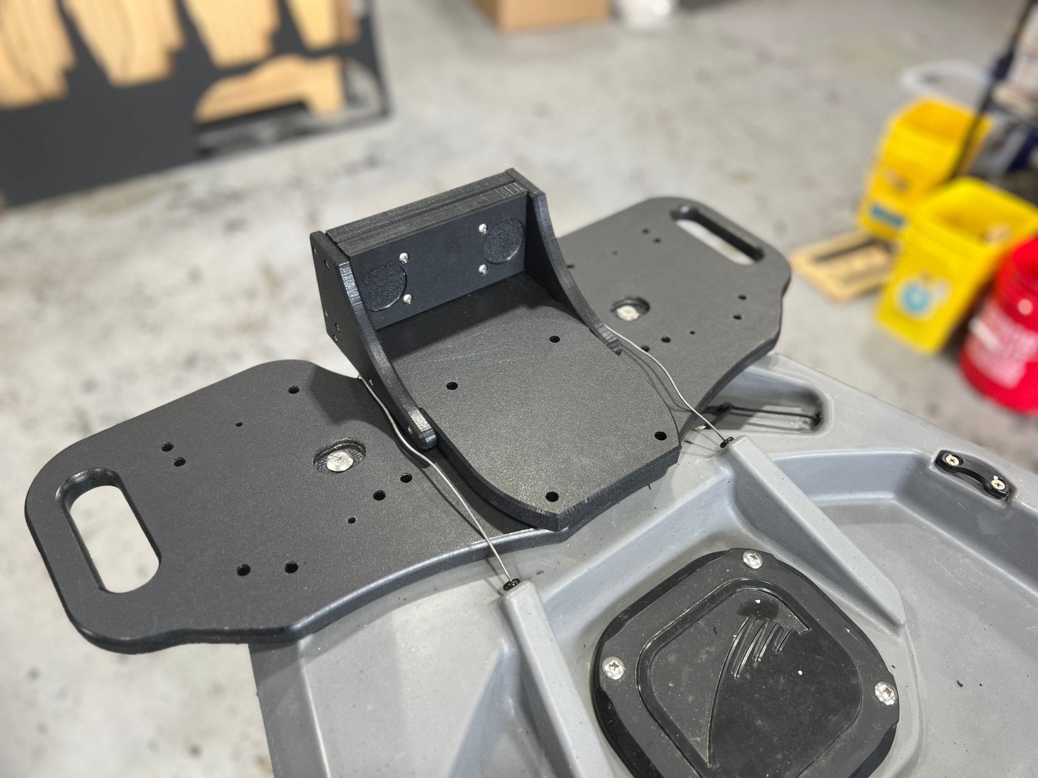 RVR 119 3Way Stern Plate, Kayak Motor Mount, One Objective, , , at Festive Water Paddlesports