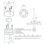 Scanstrut DS21A - P Vertical Cable Seal [DS21A - P], Wire Management, Scanstrut, , , at Festive Water Paddlesports